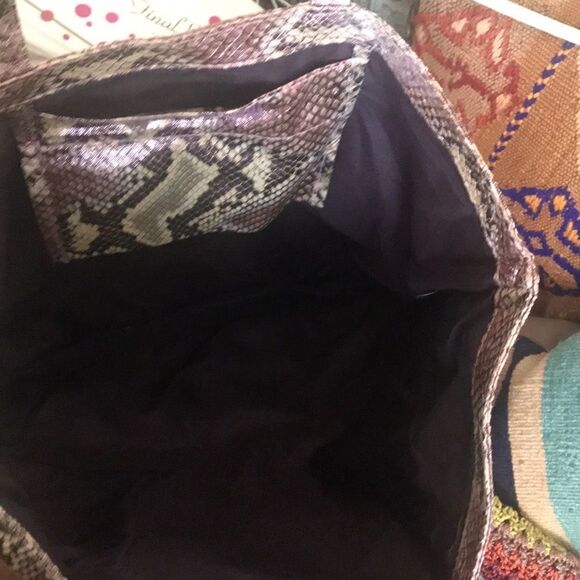 Just Cavalli tote bag  in shimmer snake print - Picture 3 of 4